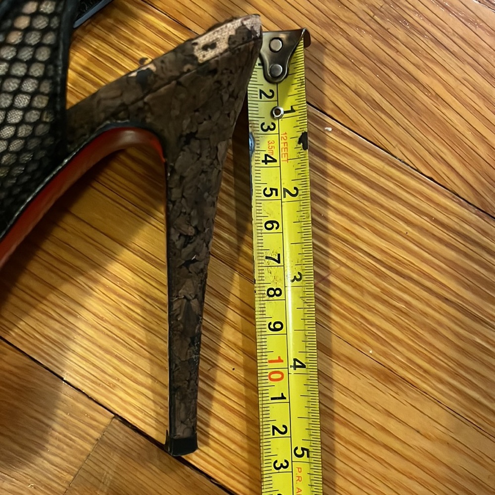 Sheer Net Sling Back Cork Heel - image 6